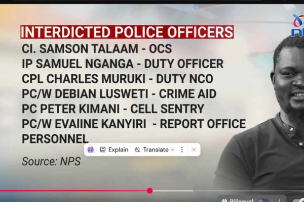 Public Outcry Forces Police to Name Officers Linked to Ojwang’s Mysterious Death in Custody